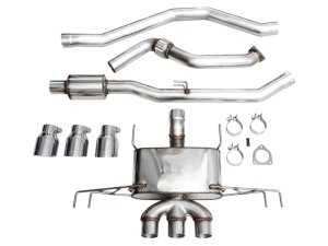 Honda Civic Type R Performance Exhaust - AWE Tuning - Cat Back, Touring Edition - Chrome Silver - 2023+